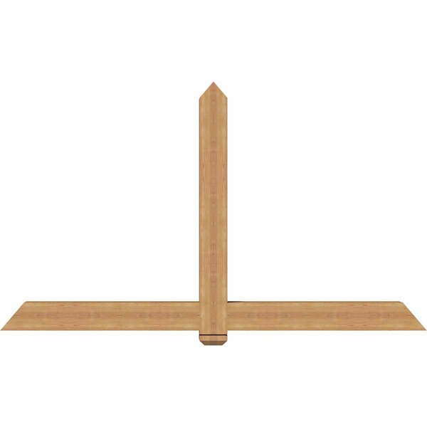 Ekena Millwork Eugene Smooth Timber Gable Bracket, Western Red Cedar, 84"W x 49"H x 5 1/2"D x 5 1/2"F, 14/12 Pitch GBW084X49X0606EUG00SWR - main